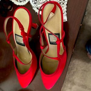 Red Satin Shoes